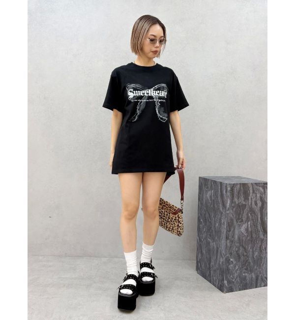 EVRIS「フロントリボングラフィックBIG Tシャツ」|Tシャツ・カットソー|