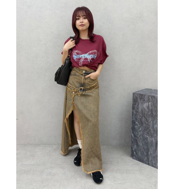 EVRIS「フロントリボングラフィックBIG Tシャツ」|Tシャツ・カットソー|