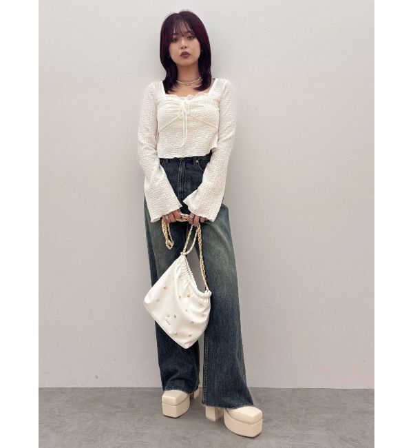 EVRIS「レースドッキングトップス」|Tシャツ・カットソー|