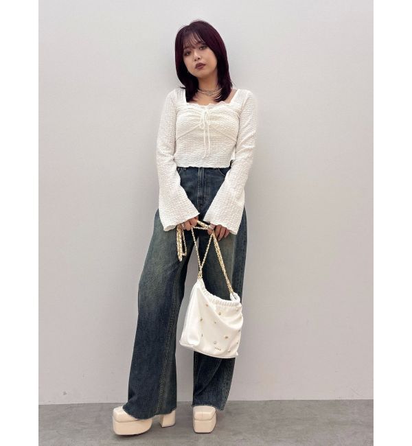 EVRIS「レースドッキングトップス」|Tシャツ・カットソー|