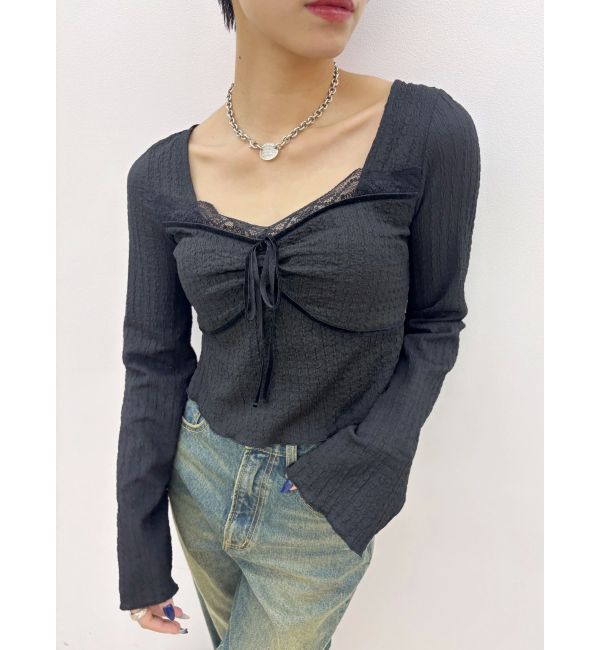 EVRIS「レースドッキングトップス」|Tシャツ・カットソー|