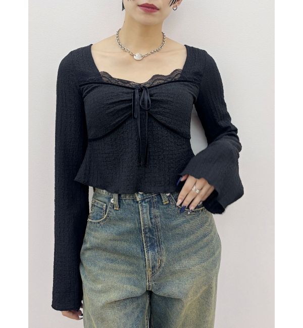 EVRIS「レースドッキングトップス」|Tシャツ・カットソー|