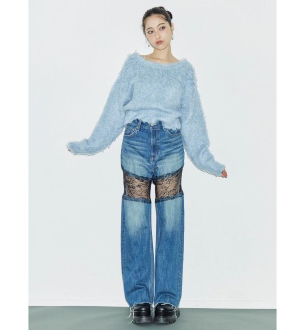 EVRIS「2WAYリボンシャギーニットカーディガン」|カーディガン|