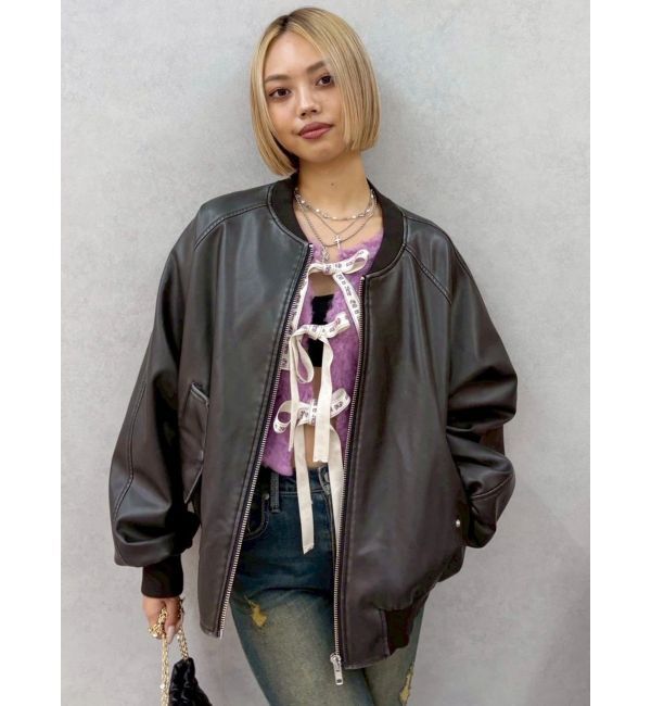 EVRIS「2WAYリボンシャギーニットカーディガン」|カーディガン|