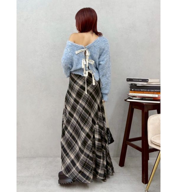 EVRIS「2WAYリボンシャギーニットカーディガン」|カーディガン|