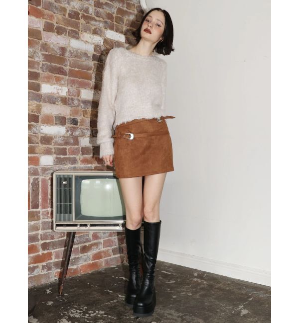 EVRIS「2WAYリボンシャギーニットカーディガン」|カーディガン|