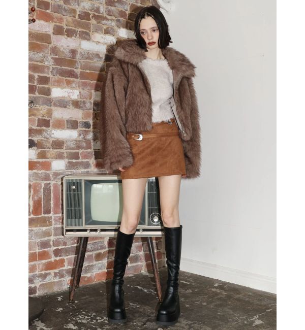 EVRIS「2WAYリボンシャギーニットカーディガン」|カーディガン|