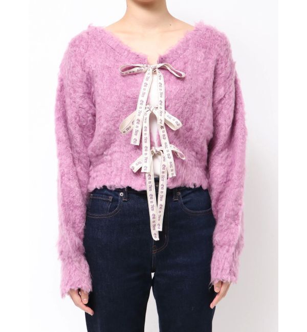 EVRIS「2WAYリボンシャギーニットカーディガン」|カーディガン|