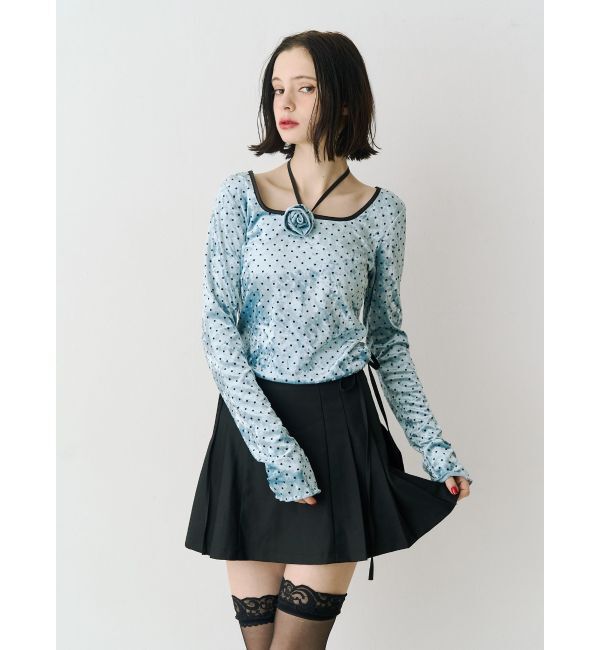 jouetie「ドットベロアトップス」|Tシャツ・カットソー|