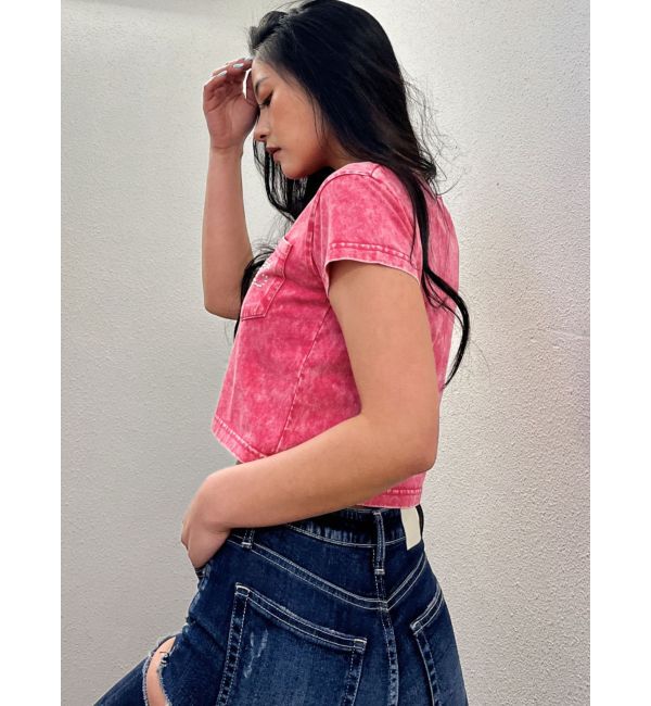 GYDA「Symmetry GYDA STONEポケットショートTシャツ」|Tシャツ・カットソー|