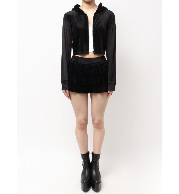 GYDA「Robertson Blvd Velour ショートパーカー」|パーカー|