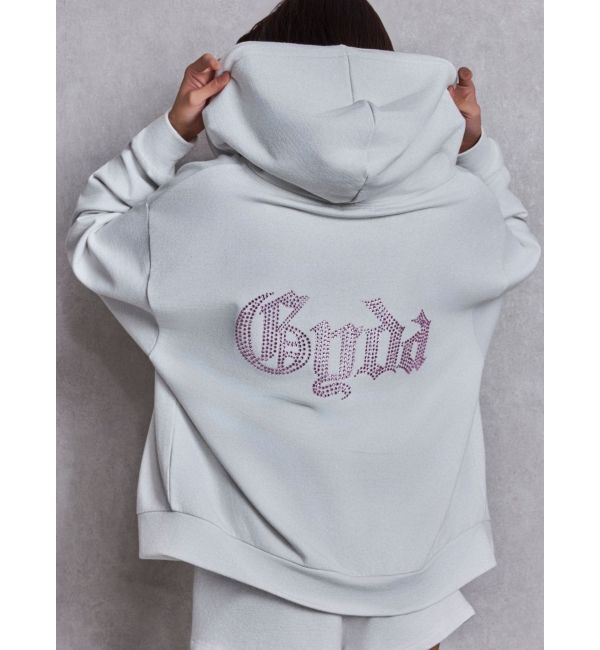 GYDA「NEW BACK GYDAラインストーンラメパーカー」|パーカー|オフホワイト