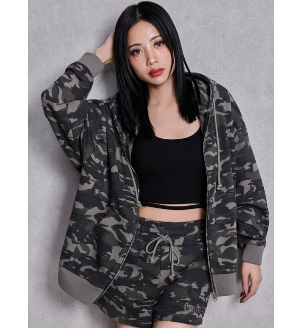 GYDA「NEW BACK GYDAラインストーンラメパーカー」|パーカー|