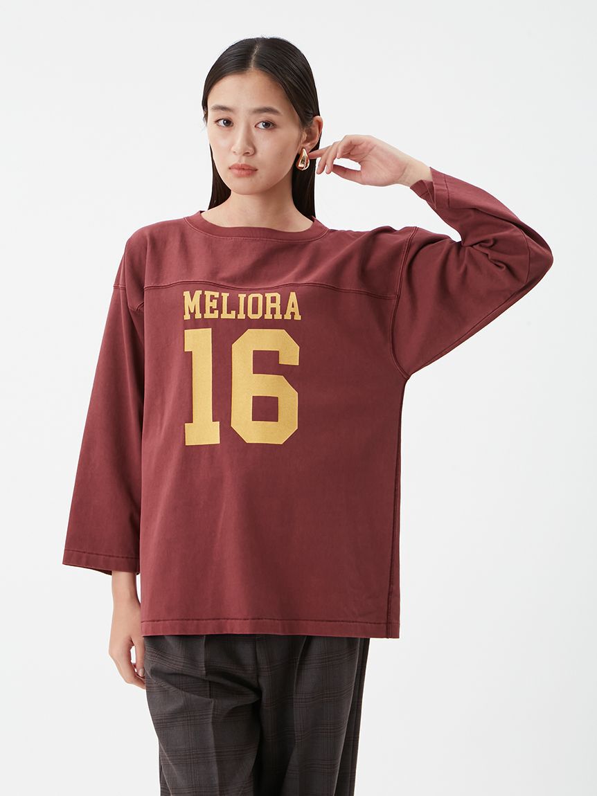 Mila Owen「ヴィンテージライクフットボールTシャツ」|Tシャツ・カットソー|BUR