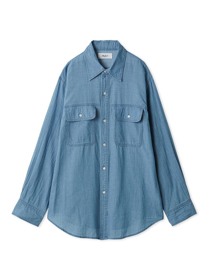 Mila Owen「シアーデニムフラップシャツ」|シャツ・ブラウス|
