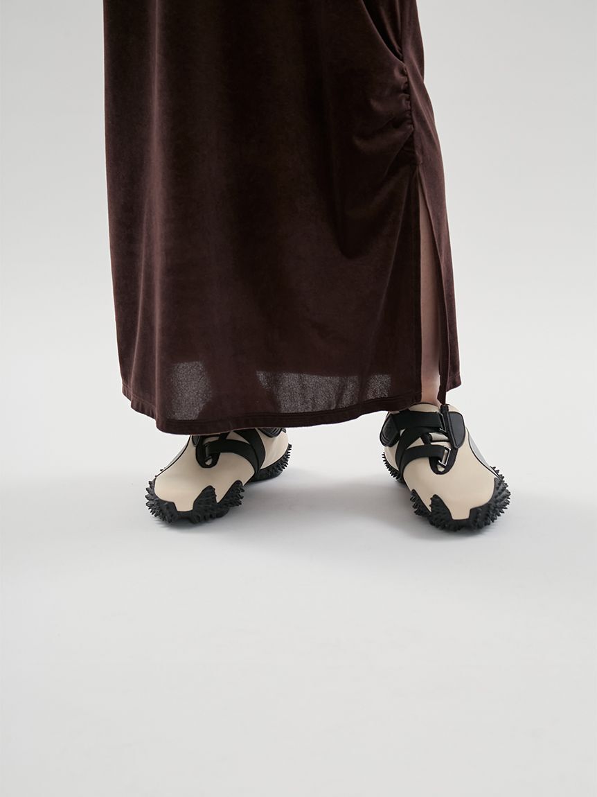 emmi atelier「ベロアTシャツ&times;ホルターネックワンピースセット」|ワンピース|