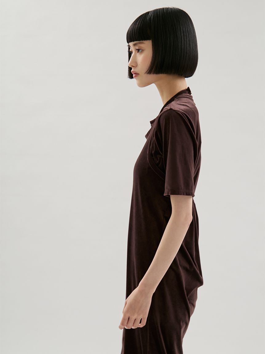 emmi atelier「ベロアTシャツ&times;ホルターネックワンピースセット」|ワンピース|