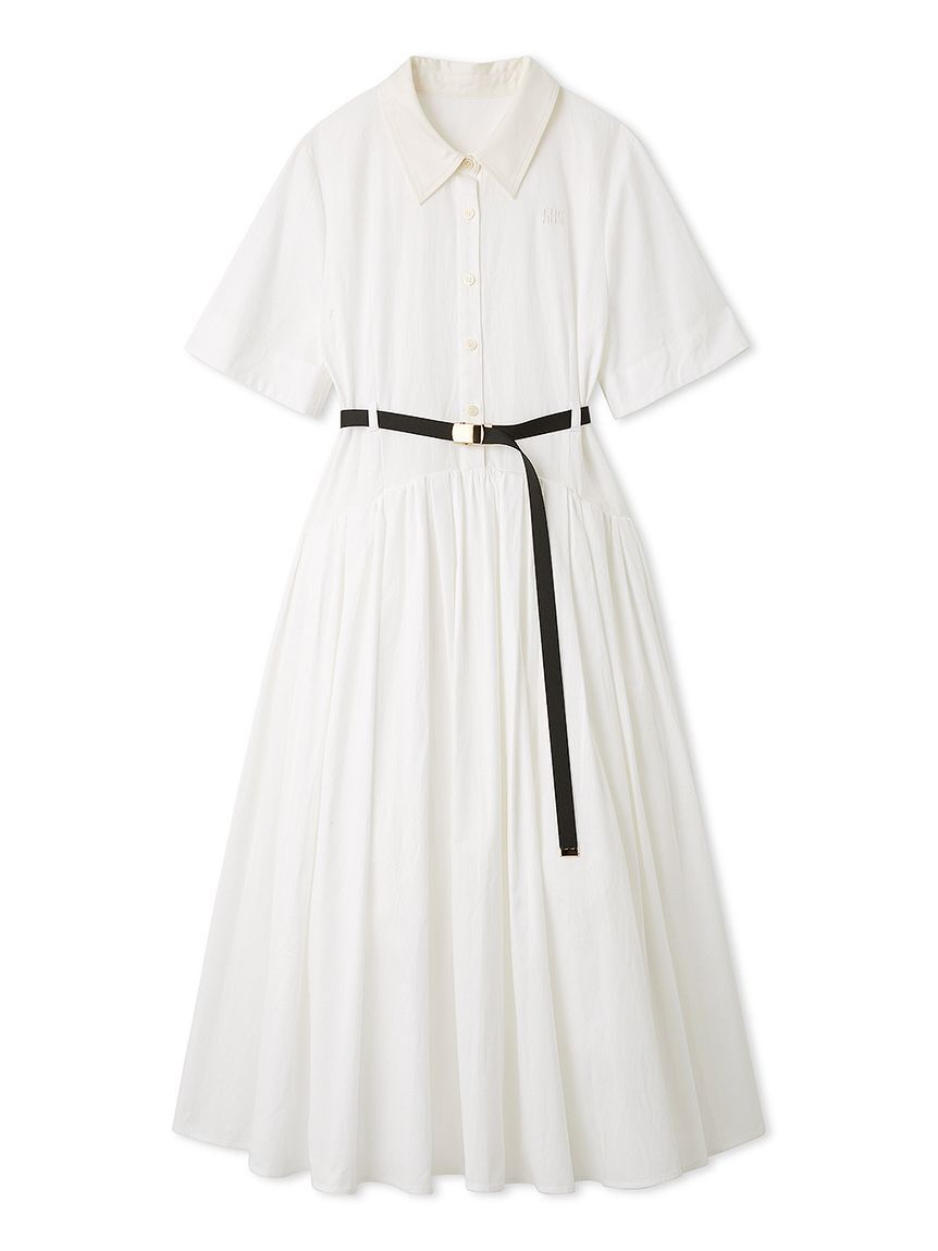 FURFUR「【限定サイズ】ベルト付きコードレーンシャツワンピース」|ワンピース|WHT