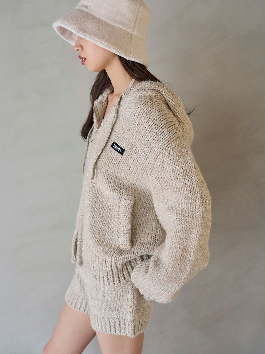 SNIDEL「ロービングニットフーディー」|ニット・セーター|