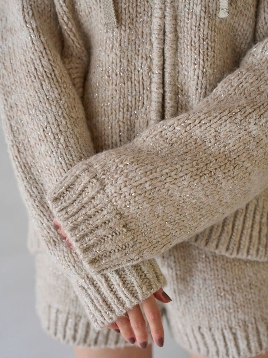 SNIDEL「ロービングニットフーディー」|ニット・セーター|