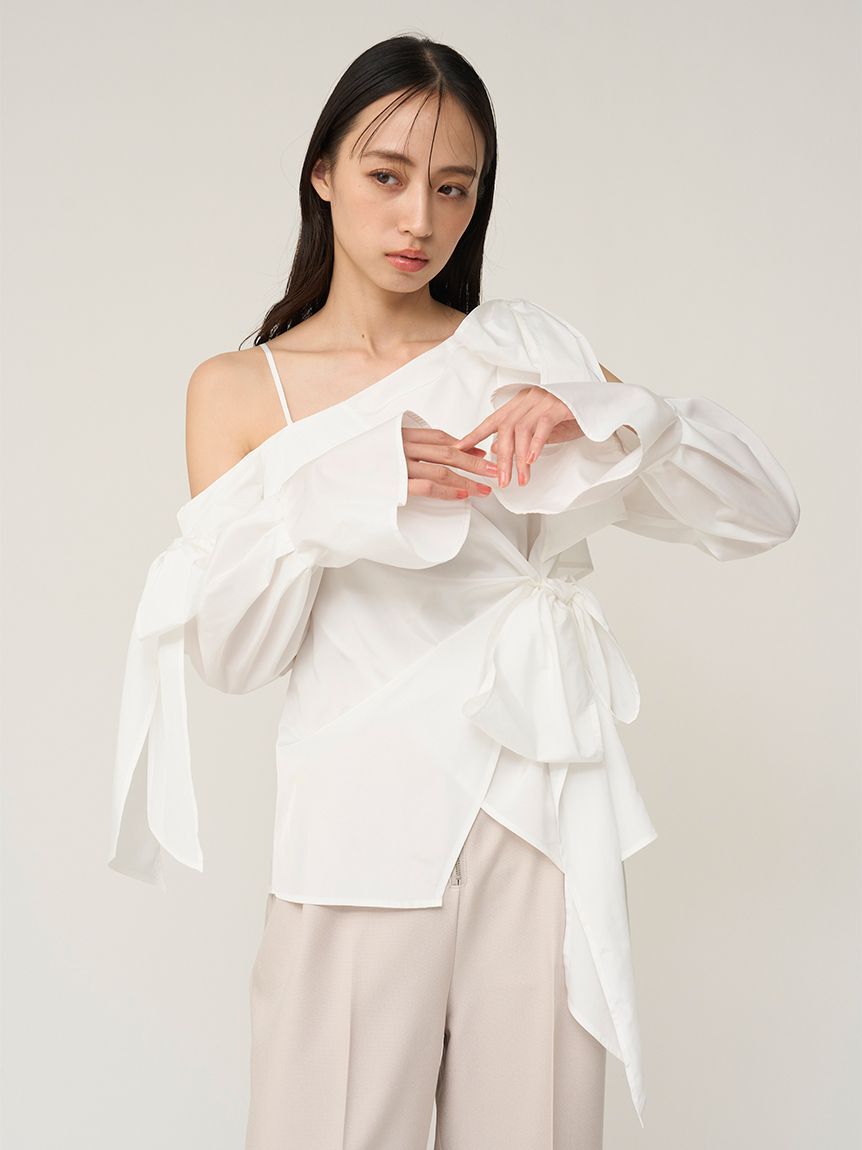 SNIDEL「リボンデザインブラウス」|シャツ・ブラウス|