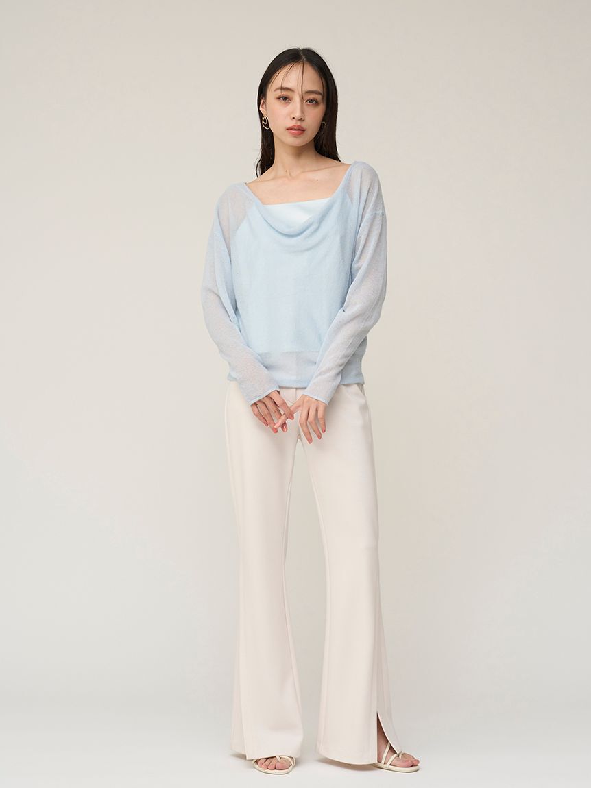 SNIDEL「2WAYベビーアルパカニットプルオーバー」|ニット・セーター|