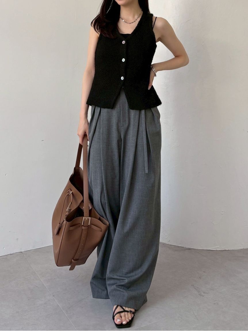 FRAY I.D「セミフレアニットジレカーディガン」|ニット・セーター|