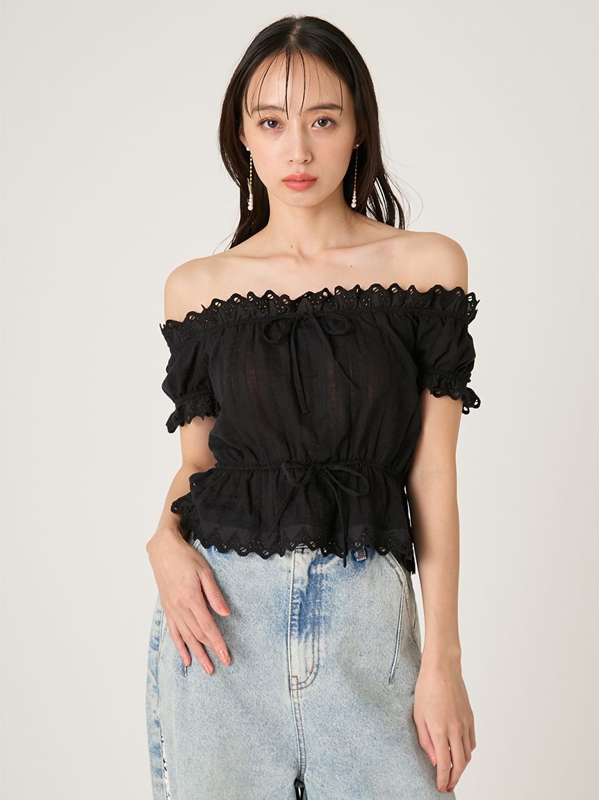 FRAY I.D「2wayフリルレースブラウス」|シャツ・ブラウス|
