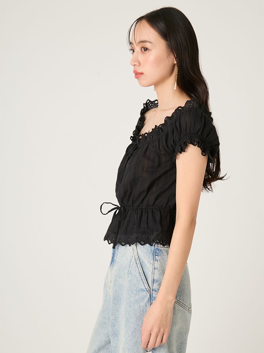 FRAY I.D「2wayフリルレースブラウス」|シャツ・ブラウス|