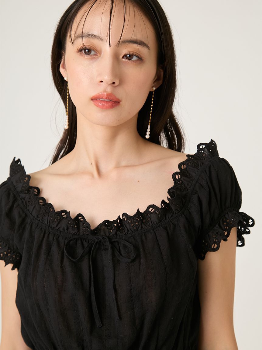 FRAY I.D「2wayフリルレースブラウス」|シャツ・ブラウス|