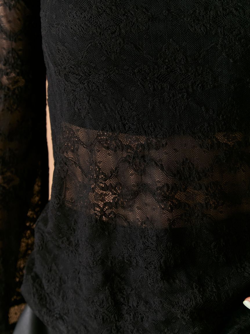 LILY BROWN「レースフーディートップス」|Tシャツ・カットソー|