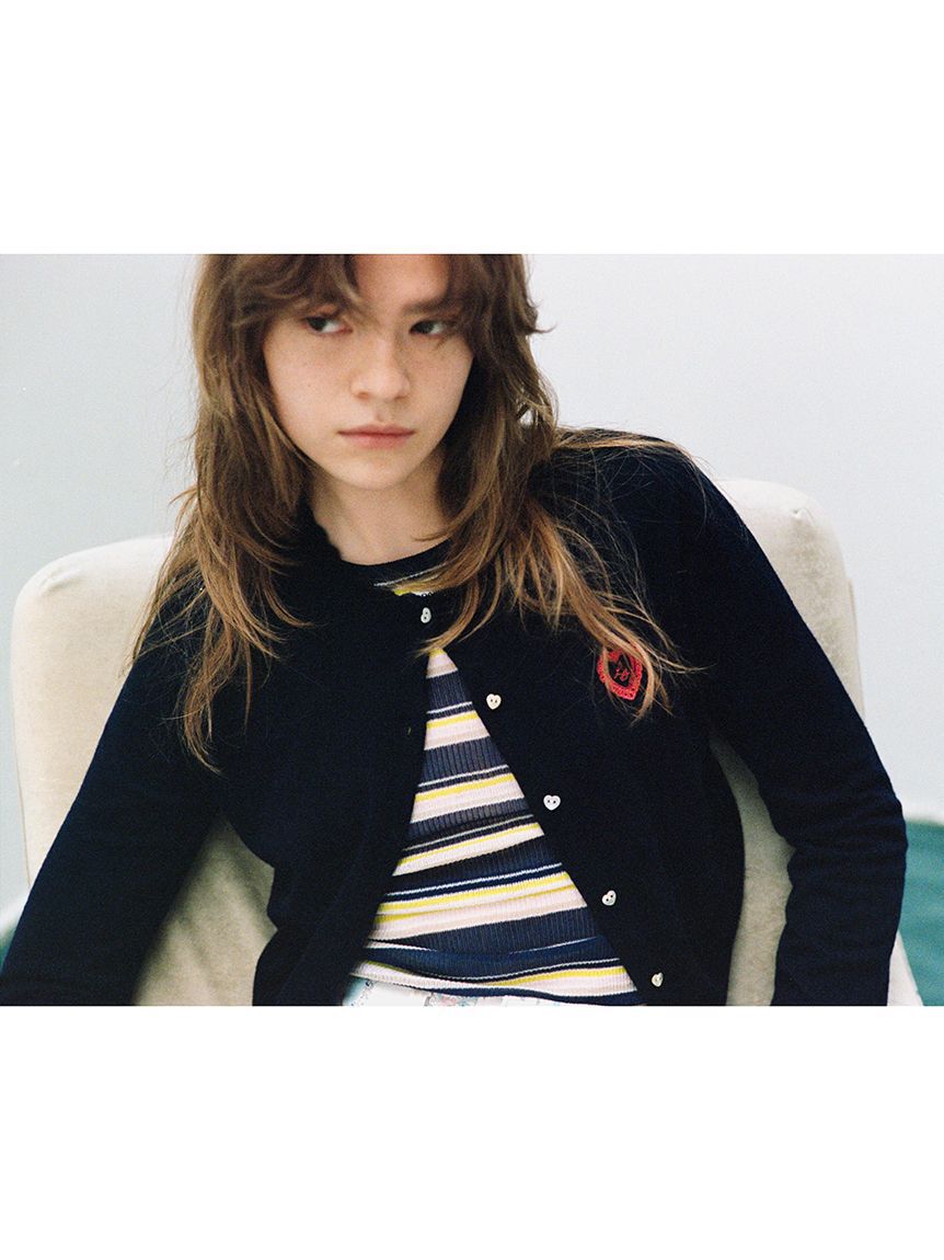 LILY BROWN「シアーレイヤードラメリブトップ」|ニット・セーター|