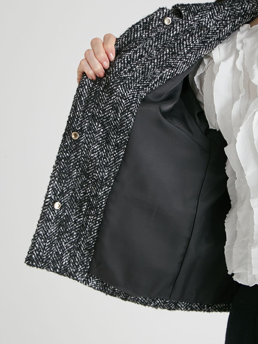 CELFORD「ステンカラーショートジャケット」|テーラードジャケット|