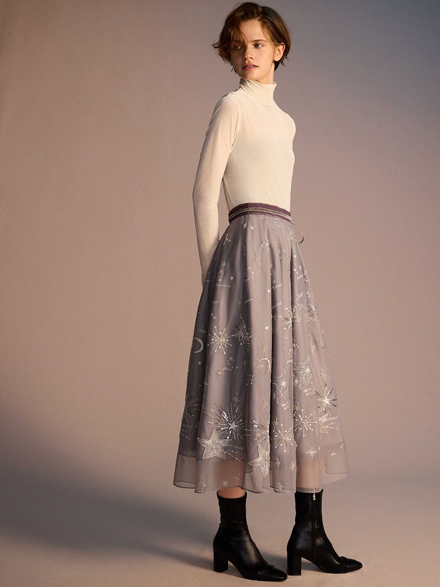 CELFORD「【YUMI KATSURA for CELFORD】コラボスターリー刺繍ベロアトップス」|シャツ・ブラウス|