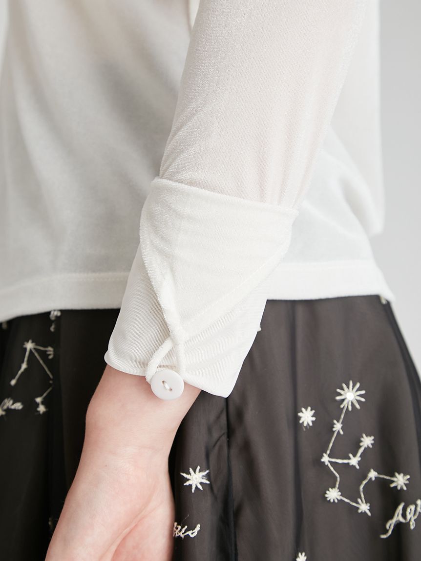 CELFORD「【YUMI KATSURA for CELFORD】コラボスターリー刺繍ベロアトップス」|シャツ・ブラウス|