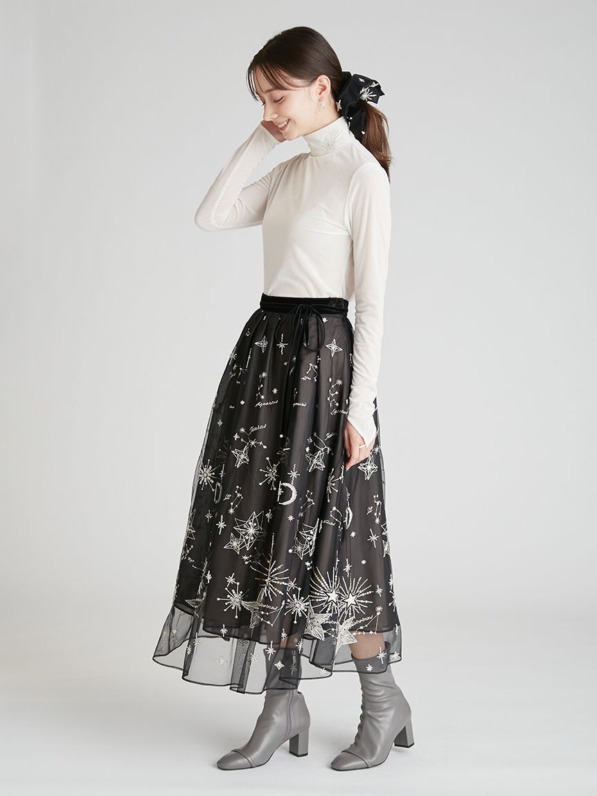 CELFORD「【YUMI KATSURA for CELFORD】コラボスターリー刺繍ベロアトップス」|シャツ・ブラウス|