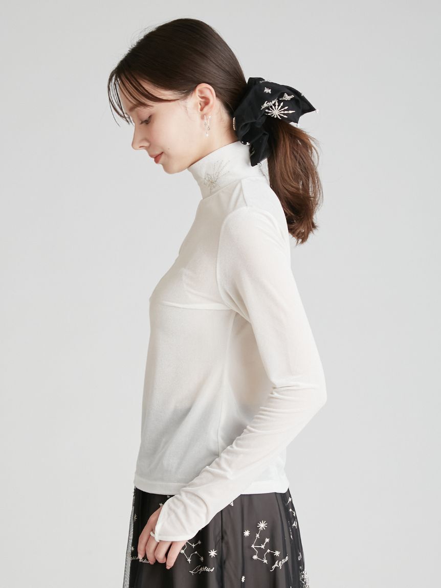 CELFORD「【YUMI KATSURA for CELFORD】コラボスターリー刺繍ベロアトップス」|シャツ・ブラウス|