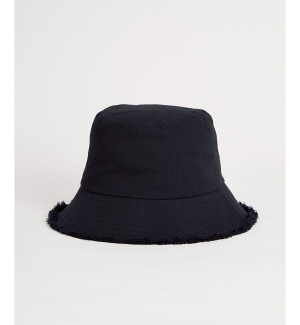 ikka「UVフリンジバケットハット」|その他|ブラック