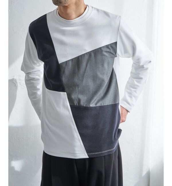 ikka「ブロックスポンチロンT」|Tシャツ・カットソー|