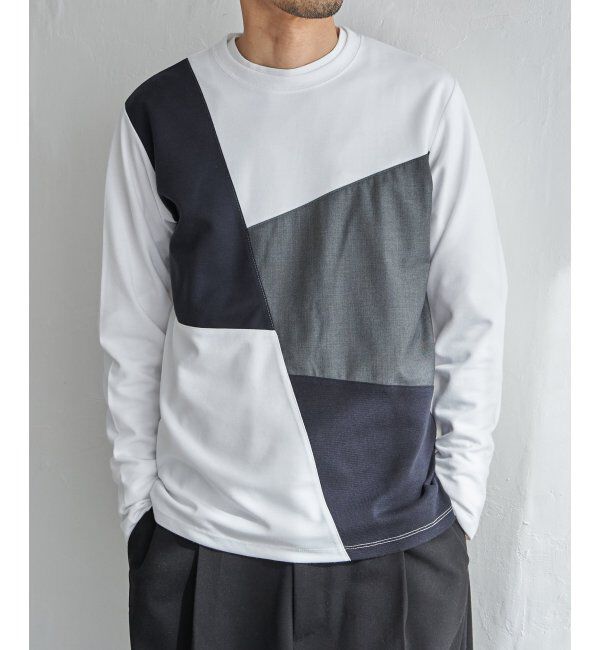 ikka「ブロックスポンチロンT」|Tシャツ・カットソー|