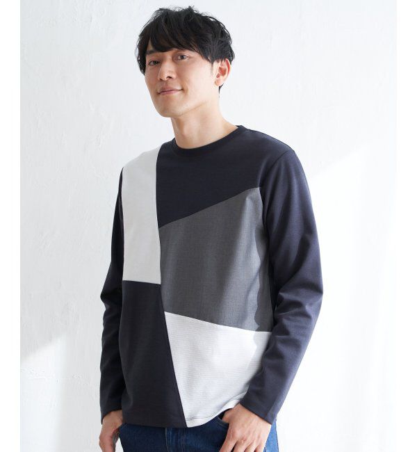 ikka「ブロックスポンチロンT」|Tシャツ・カットソー|