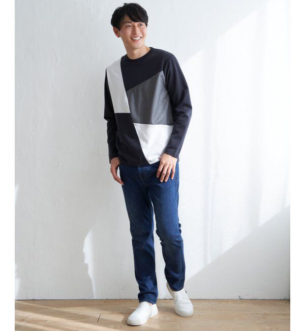 ikka「ブロックスポンチロンT」|Tシャツ・カットソー|