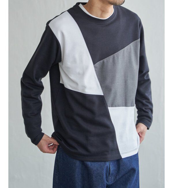 ikka「ブロックスポンチロンT」|Tシャツ・カットソー|