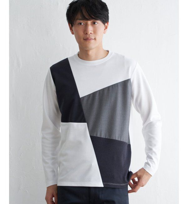 ikka「ブロックスポンチロンT」|Tシャツ・カットソー|