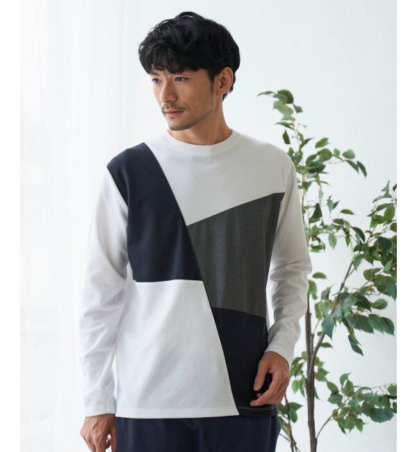 ikka「ブロックスポンチロンT」|Tシャツ・カットソー|