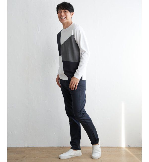 ikka「ブロックスポンチロンT」|Tシャツ・カットソー|