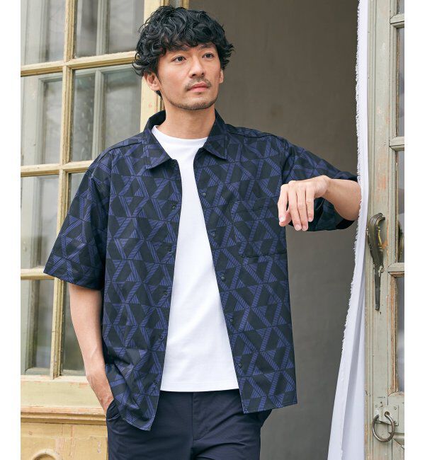 ikka「ライトダンボールダブルフェイスTシャツ」|Tシャツ・カットソー|