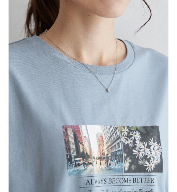 ikka「ロゴフォトプリントTシャツ」|Tシャツ・カットソー|