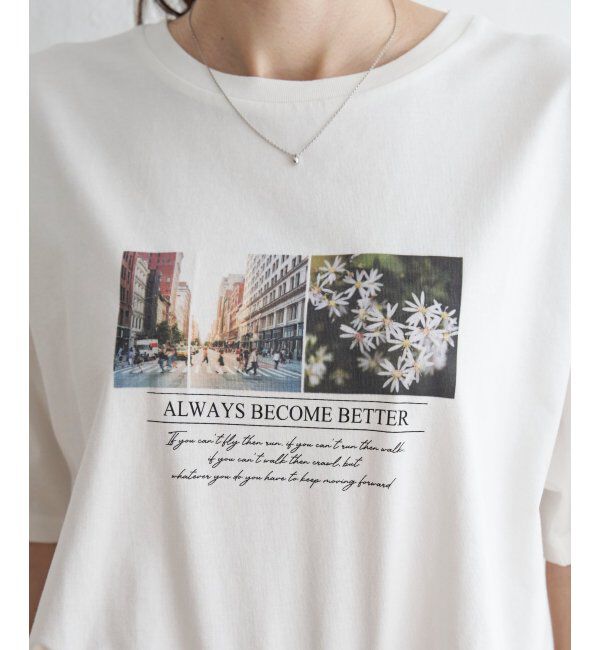 ikka「ロゴフォトプリントTシャツ」|Tシャツ・カットソー|