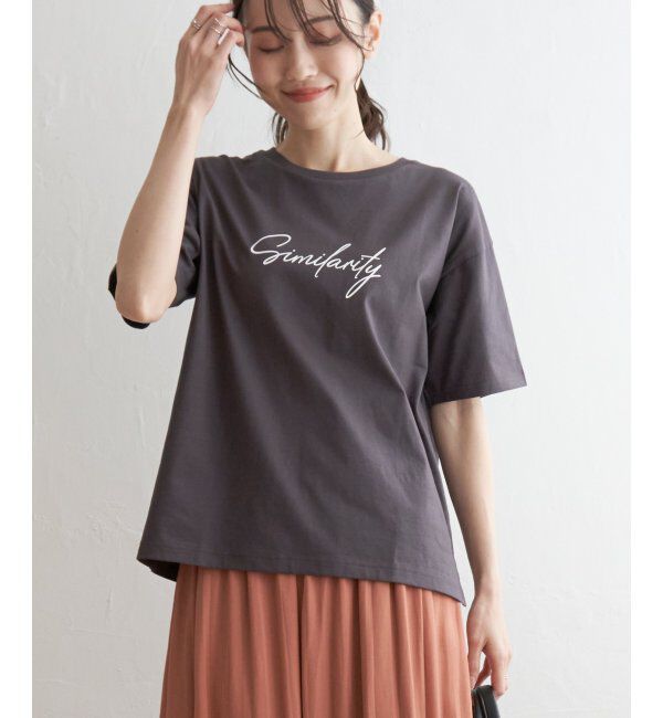 ikka「ロゴフォトプリントTシャツ」|Tシャツ・カットソー|チャコール